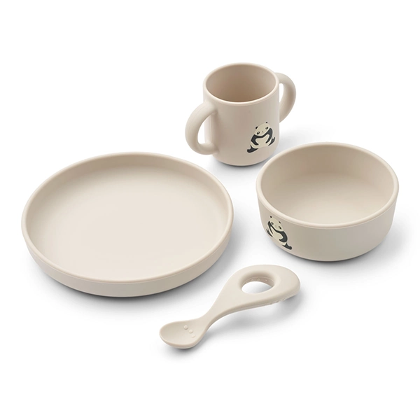 Set pappa in silicone LIEWOOD Vivi Panda / Sandy