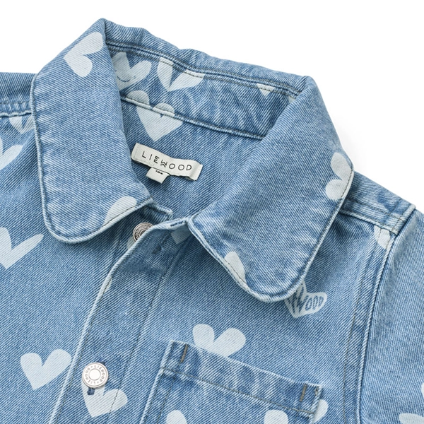 LIEWOOD Kenza camicia in denim Sweethearts / light blue denim