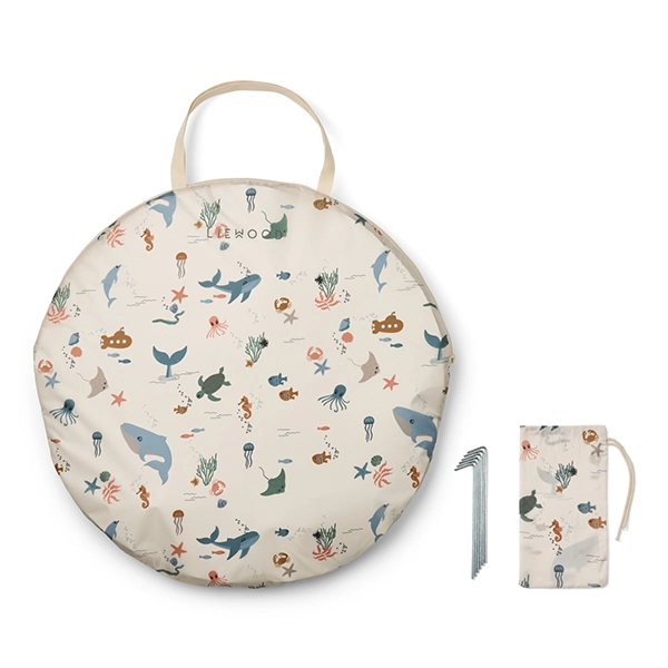 Tenda da spiaggia con piscinetta LIEWOOD Everett Sea creature / Sandy
