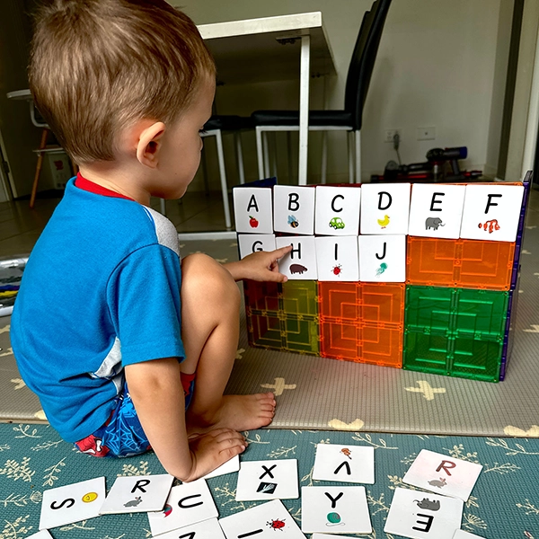 Carte magnetiche lettere maiuscole 40 pezzi